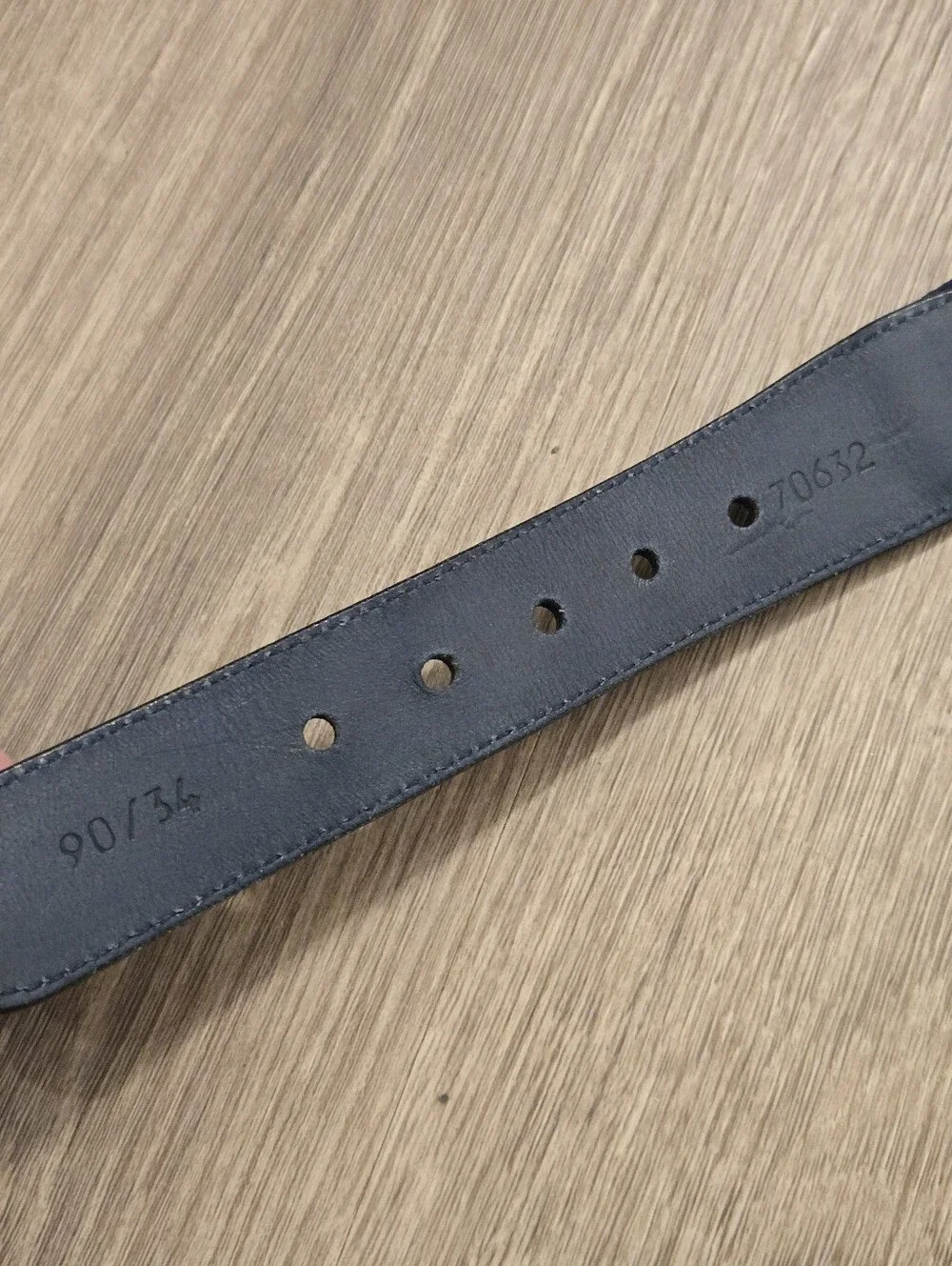 Maus Hoffman Men's Dress Belt Navy Woven Webbing Golf Sz 34 Preppy Brass Buckle